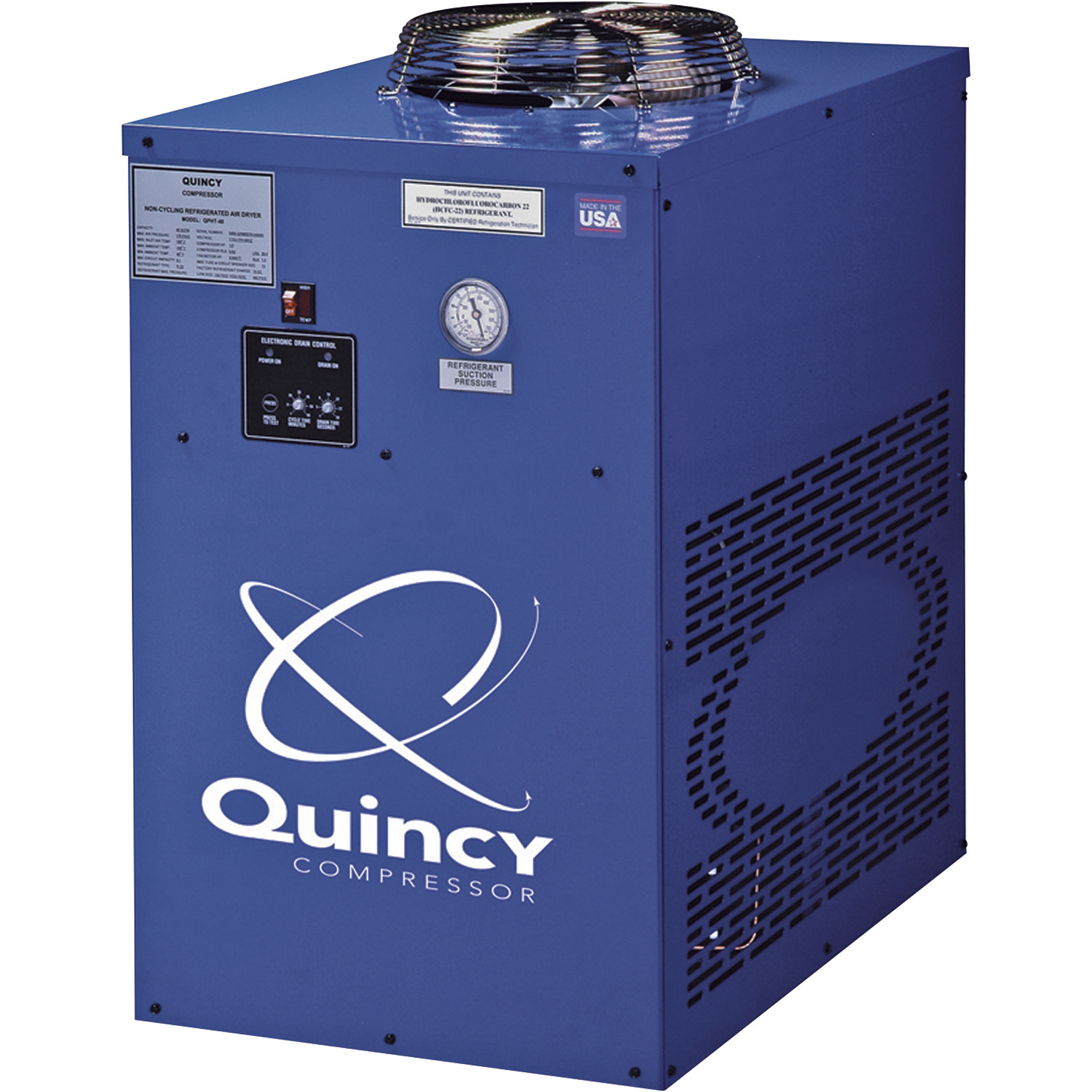 Quincy Refrigerated Air Dryer, High Temperature, Non-Cycling, 100 CFM, Model# QRHT-100